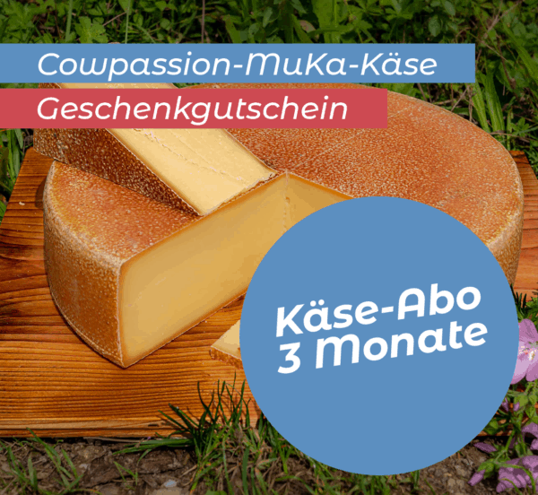Geschenkgutschein mutergebundene Kälberaufzucht Käse